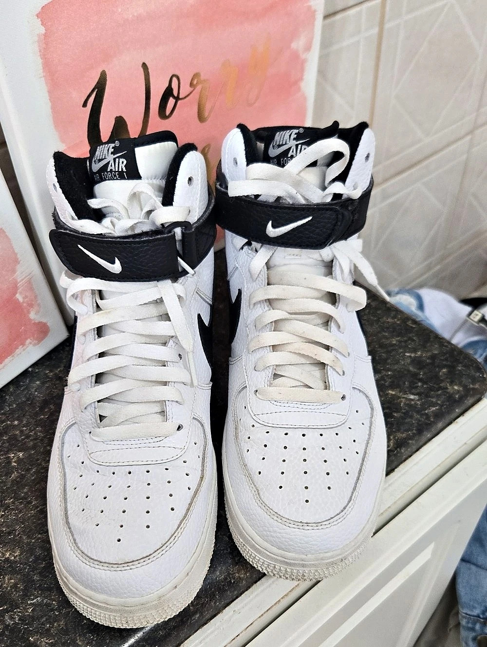 Nike Air Force 1 High '07 White & Black High-Top Sneakers